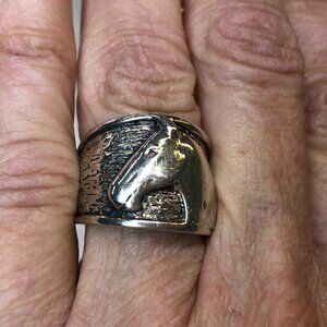 Silpada Sterling Silver Horsehead Ring, size 7 3/4